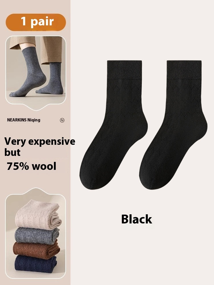 Wool Thermal Socks – Fleece-Lined Mid-Calf